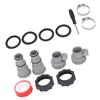 Threaded Hose Adapter Kit Replacement Clamp Pipe Connector for 1.5 and 1.25 Inch Hoses Filter Pump