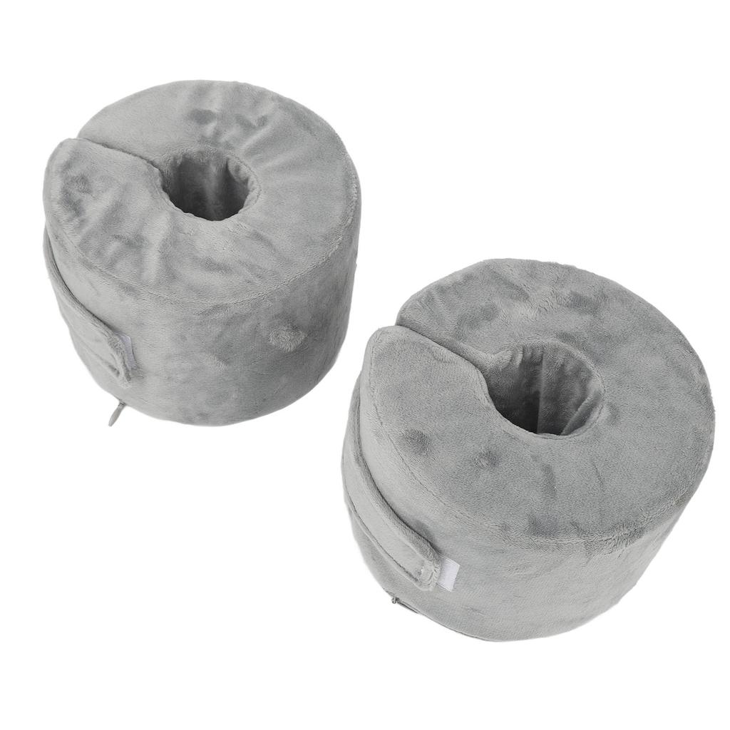 2pcs Foot Elevating Pillow Ankle Protector Foot Support Pillow Elevator Cushion Heel Pillow Grey