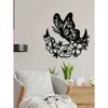 Handcrafted Moon Phase Metal Wall Art, Butterfly Flower Decor, Boho Nordic Home Decoration