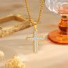 European and American Light Luxury High-end Titanium Steel Necklace Cross Men's Necklace Hot-selling Retro Necklace Does Not Fade