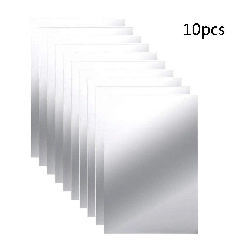 Buy 10 Pcs DIY Mirror Wall Sticker Self-adhesive Acrylic Full Body Soft ...