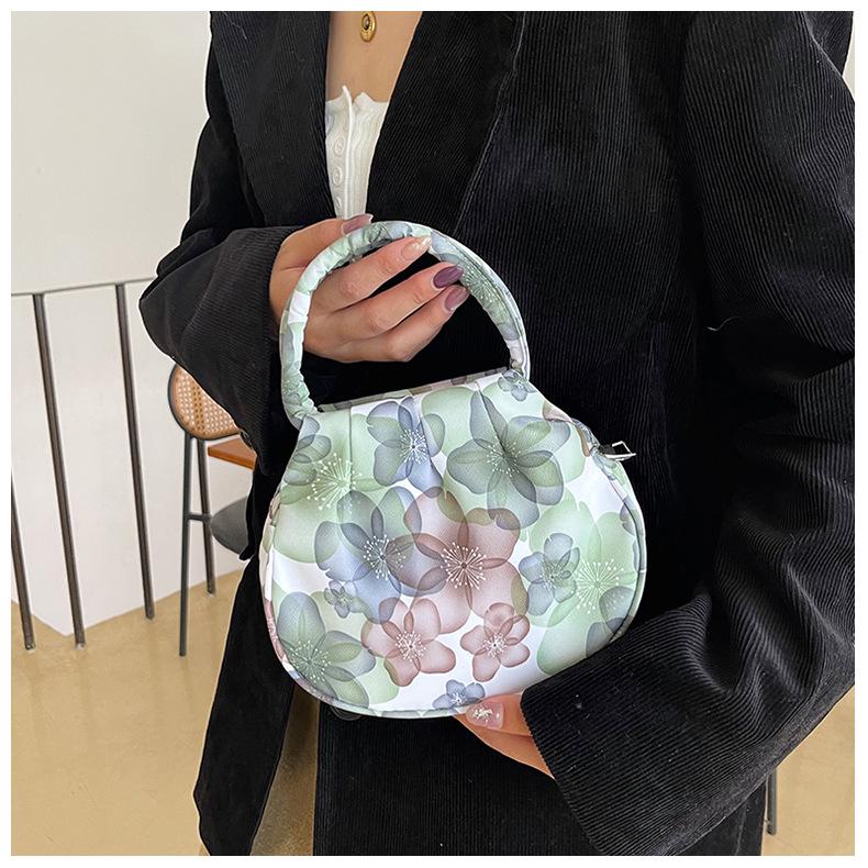 2025 Women's Mini Round Handbag - Flower Design, Casual Outing Coin Purse & Mobile Phone Bag