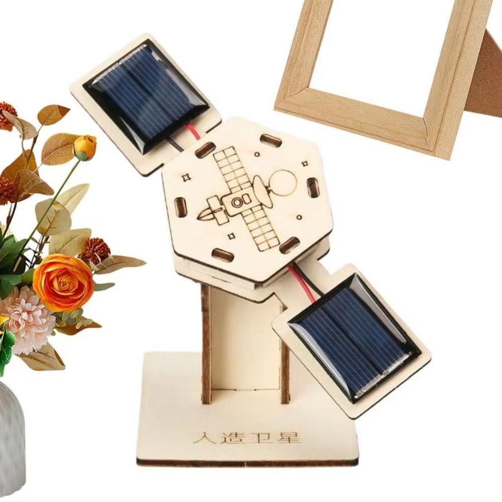 Handgemachtes DIY Solar-Satellitenmodell Solar-Satellitenmodellbausatz Puzzle für Weltraumliebhaber