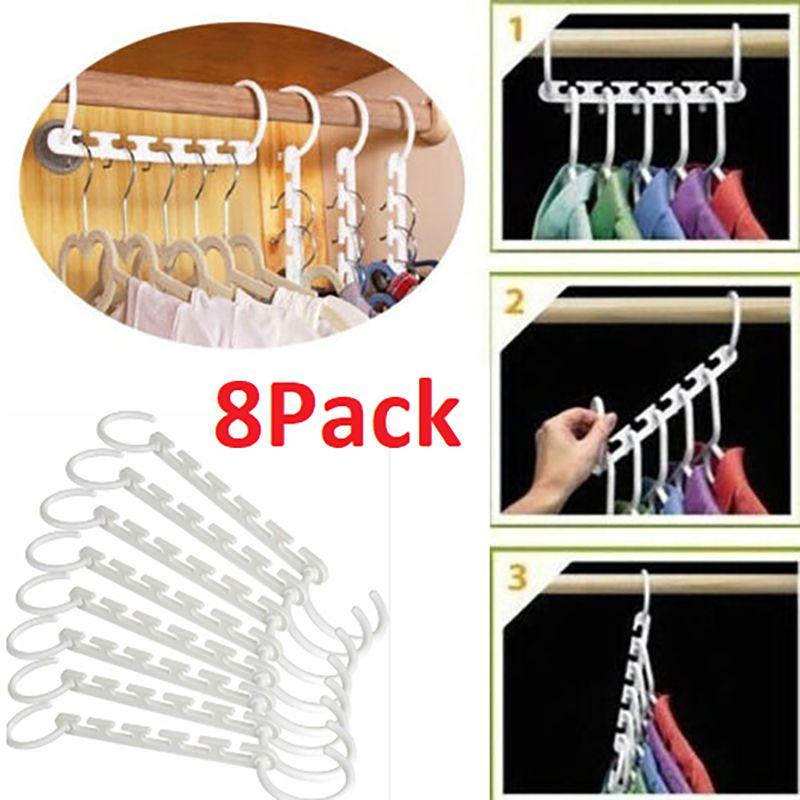 Multi-functional Foldable Plastic Clothes Hanger Modern Style Magic Hanger For Wardrobe And Closet