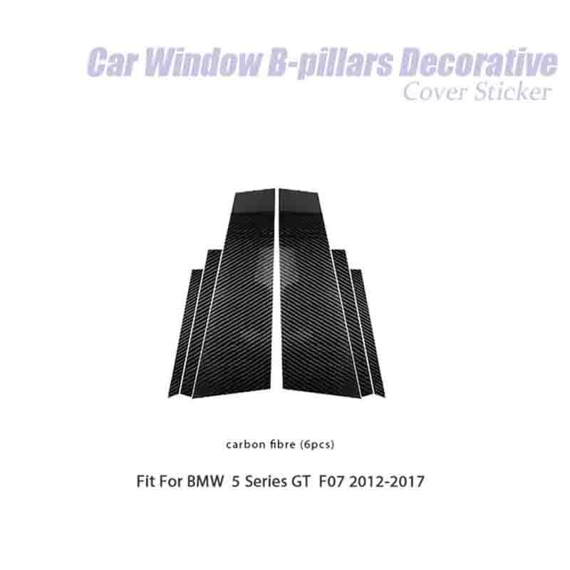 Carbon Fiber Car Window B-pillars Decorative Sticker For BMW X1 X3 X5 X6 Series 1 3 5 E90 F34 F07 Car Styling Trim