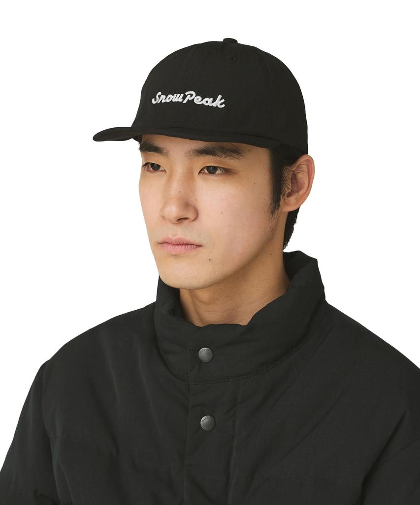 Snow Peak Typography Cap Headwear Cap Hat for Men and Black One AC-25AU023 Women,
