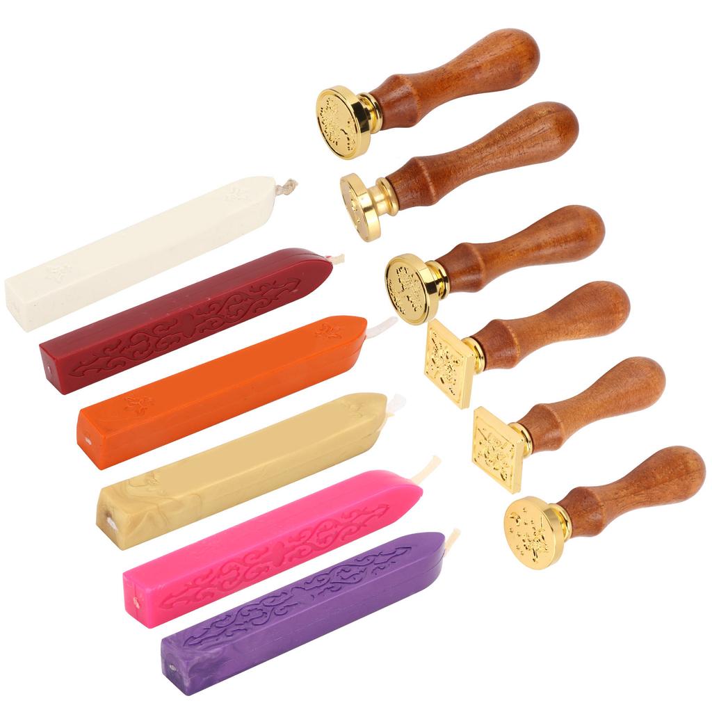 Wax Seal Stamp Kit Clear Pattern   Classic Sealing Kit for Envelopes Invitations Weddin