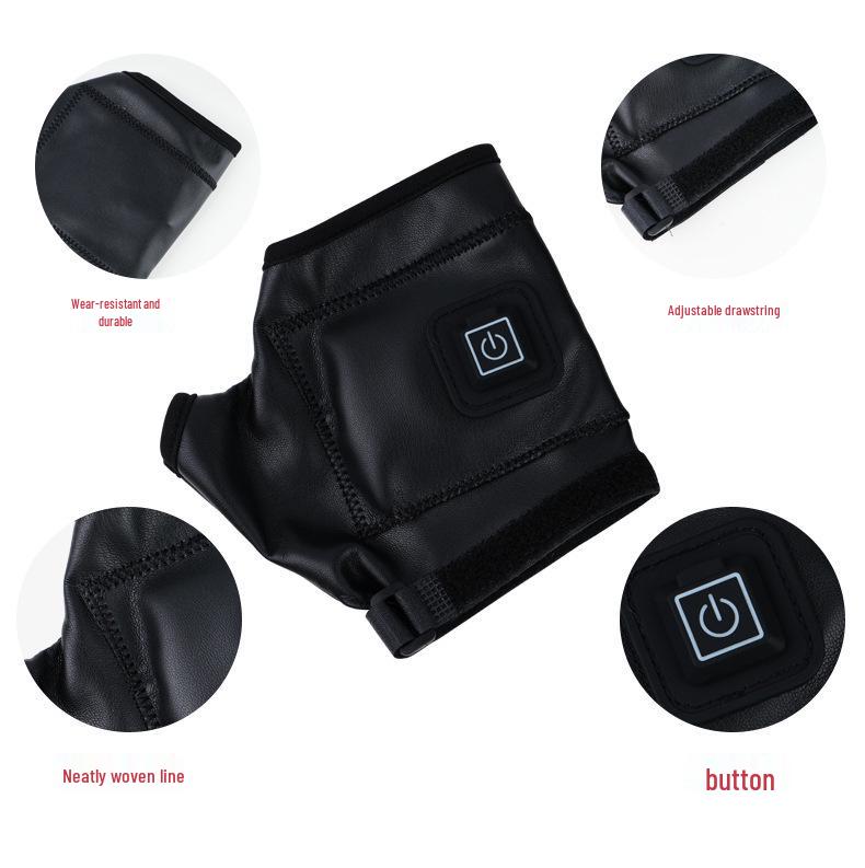 Smart Heated Half-Finger Gloves with Three-Speed Adjustment for Winter - Unisex