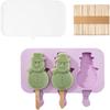 With Lid Popsicle Mold Easy Release Ice Pop Tray Reusable Ice Cream Mold