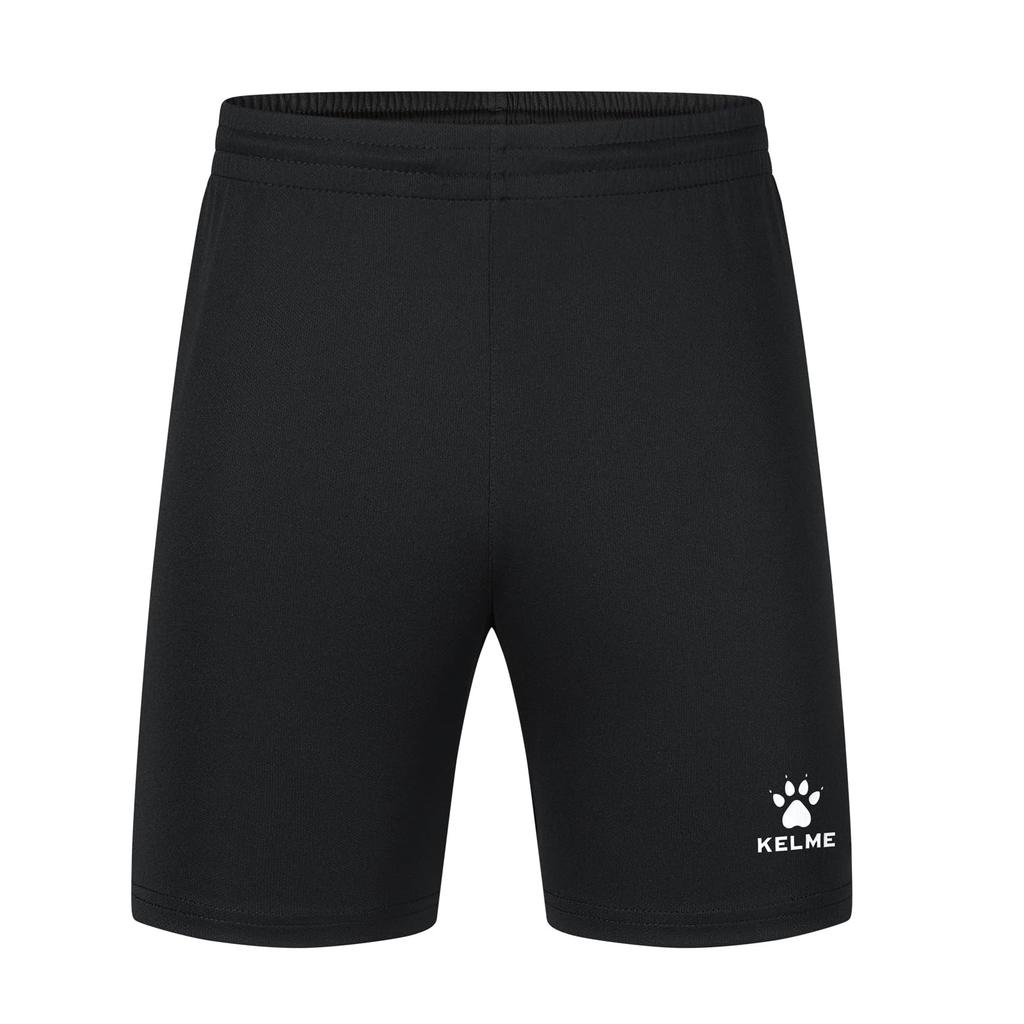 Kelme Soccer Game Shorts, Half-Length, Moisture-Wicking, Quick-Drying Practice Shorts (Black, XL)