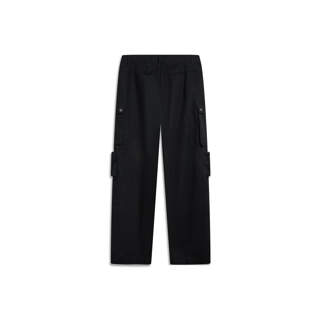 Li-Ning Simple Comfortable Versatile Solid Color Mid Waist Fashion Casual Pants Men Bottoms AKXV467-1