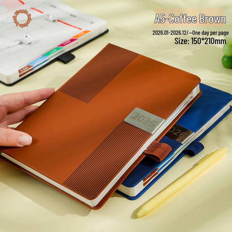 2026 A5 Daily Efficiency Planner: Thickened Notebook for Self-Discipline and Time Management