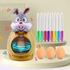 Kit Macchina per Dipingere Uova Bunny Spinner con 8 Pennarelli Colorati e 3 Uova di Plastica Set Decoratore Uova di Pasqua per Dipingere Uova di Pasqua Fai da Te