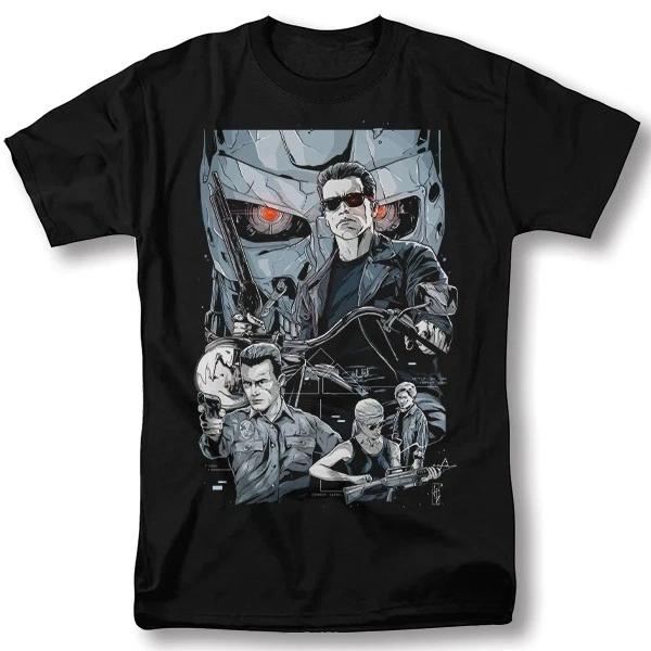Terminator Shirt Graphic Movie Classic Retro Vntg Graphic Design TShirt S