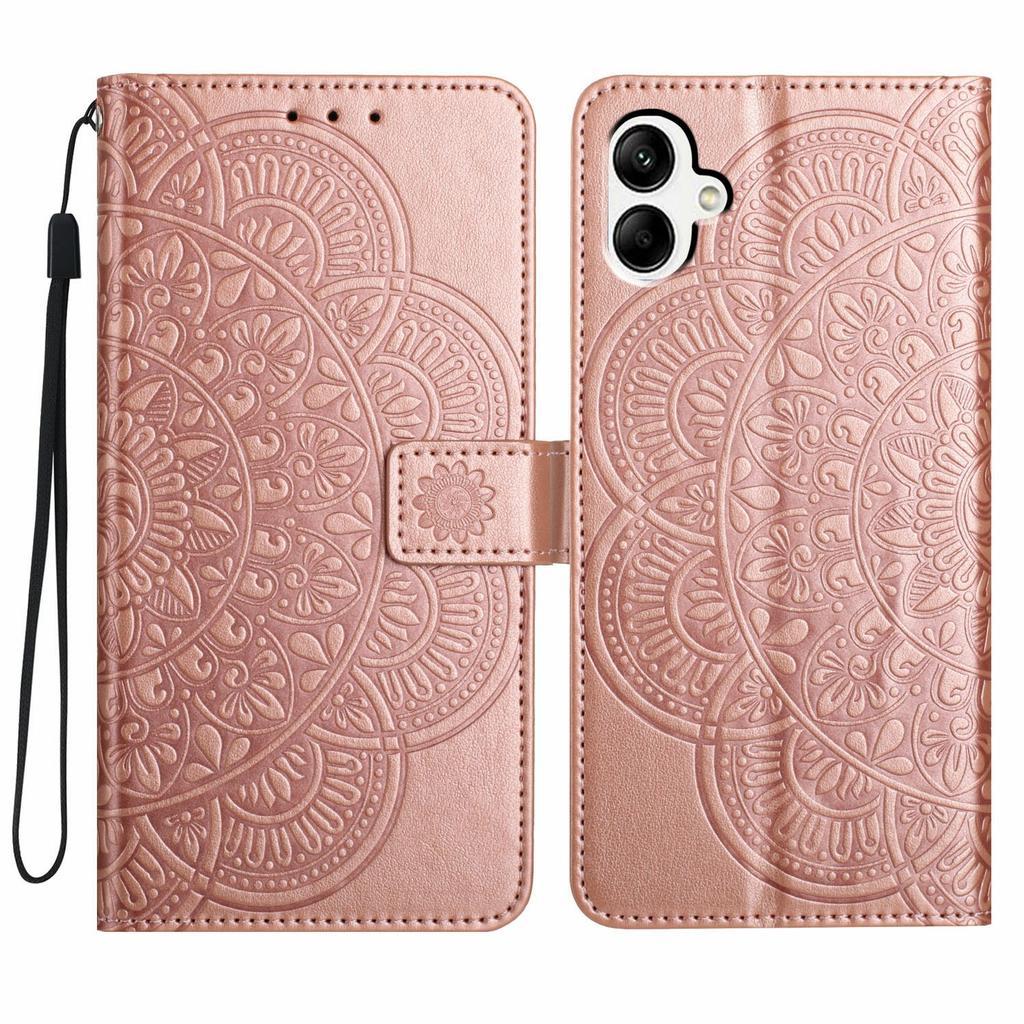 For Samsung Galaxy A07 Leather Case with Card Slots Mandala Pattern Phone Cover Stand