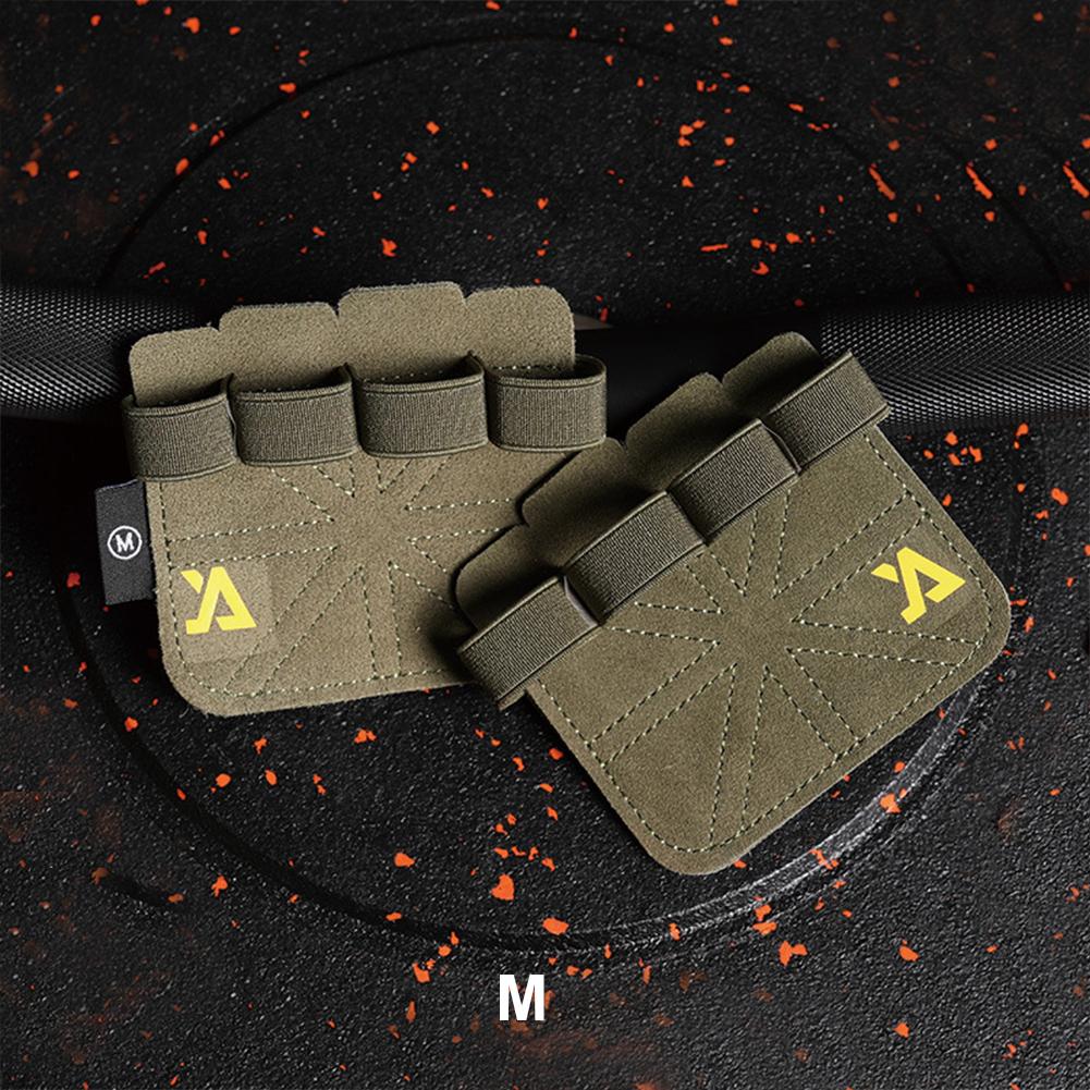 1 Pair Four-Finger Fitness Cowhide Gloves Anti-Slip Wear-Resistant Weightlifting Pull-Up Drag Sport Ware Fitness Accessories