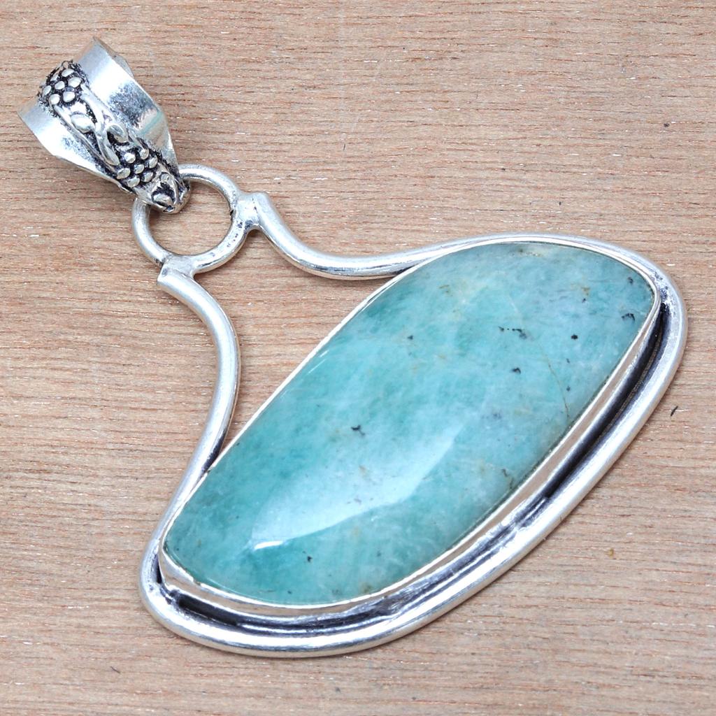 Pendant Wild Horse Jasper Gemstone Valentine'Day Gift Silver Jewelry 2.25"