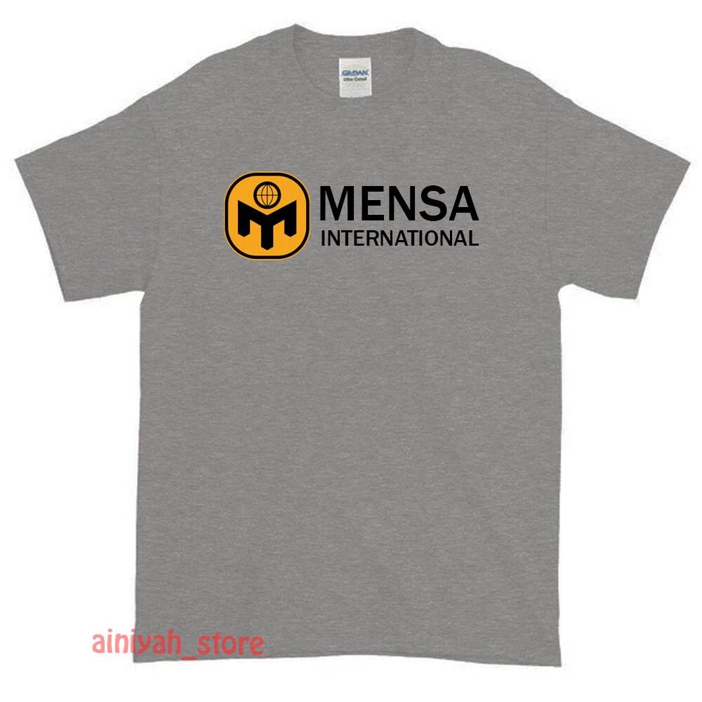 New Mensa International Logo Men s Funny T shirt USA Size S-XXL 2XL