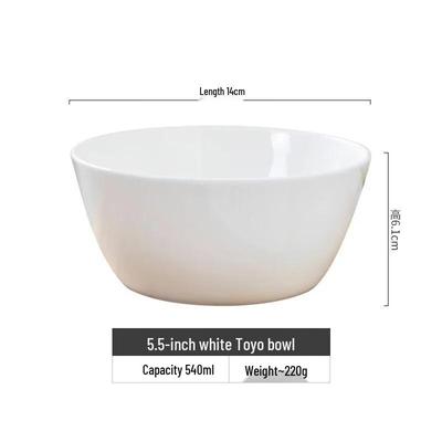 Kitchen Seven Minimalist Underglaze Bone China 5.5-inch Oriental Bowl Set (4 Pcs)