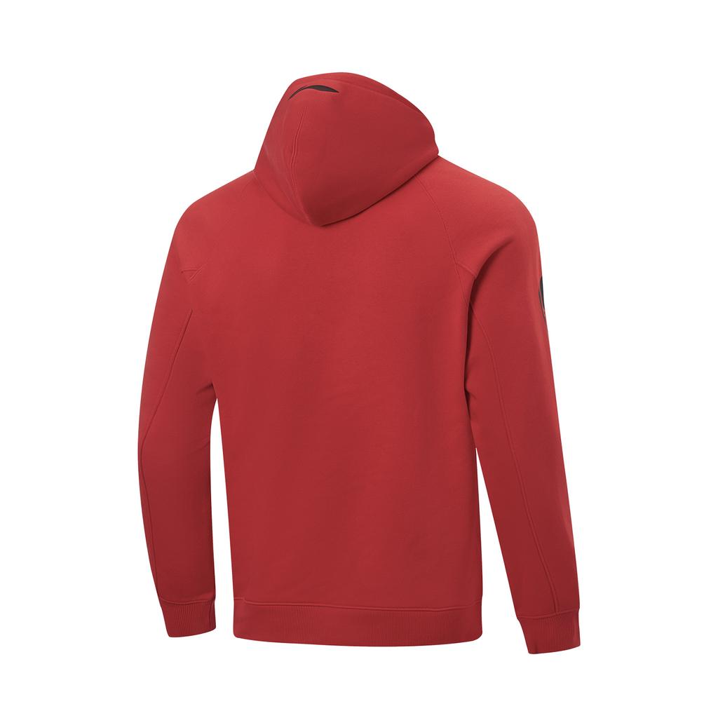 Li Ning Professional Basketball Series Fleece Warm Fashion Letter Hoodie Soft Versatile Breathable Loose Sweatshirt Men Sweatshirt AWDVP79-3