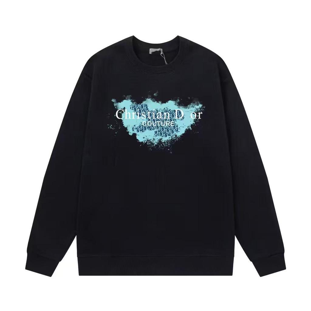 DO Marka Sonbahar/Kış Unisex 420g Harf Baskılı Bisiklet Yaka Kapüşonlu Sweatshirt - Yeni Gelen