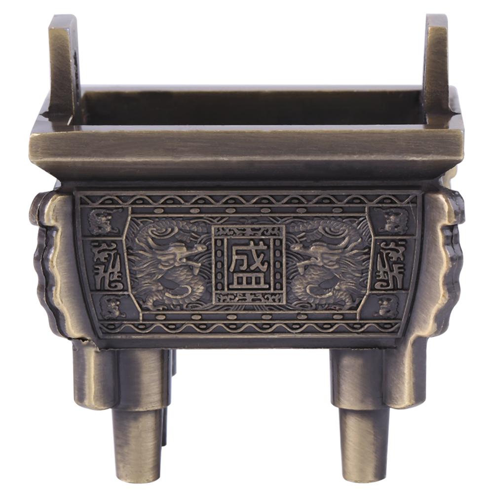 1Pc Mini Multi function Incense Stick Burner Holder Censer for Home Office Hotel(Bronze)