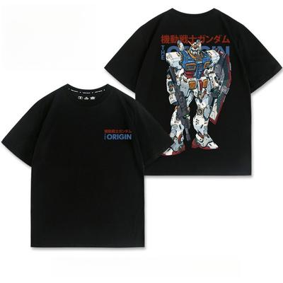 Mobile Suit Gundam Anime RX ORIGIN Printed Tshirt Unisexs and Womens Tshirt Unisexs Top Sports Tshirt 2026 Summer New Tee