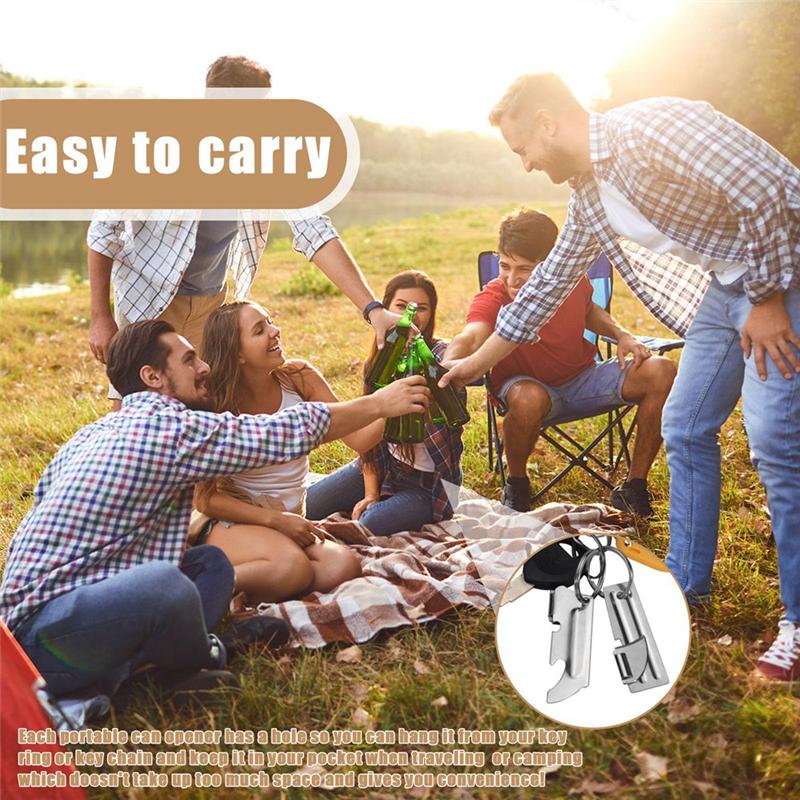 

ABWR-12 Pieces Can Openers Camping Can Openers Portable Can Opener With Key Rings, P-38, P-51 And P-57 Stainless Steel серебряный