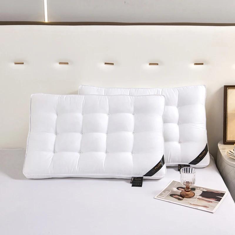 

Хлопковая подушка бытовой парный набор шейный отдел позвоночника помощь для сна отель детская студенческое общежитие одинарная подушка для шеи 48x74cm 1pcs белый