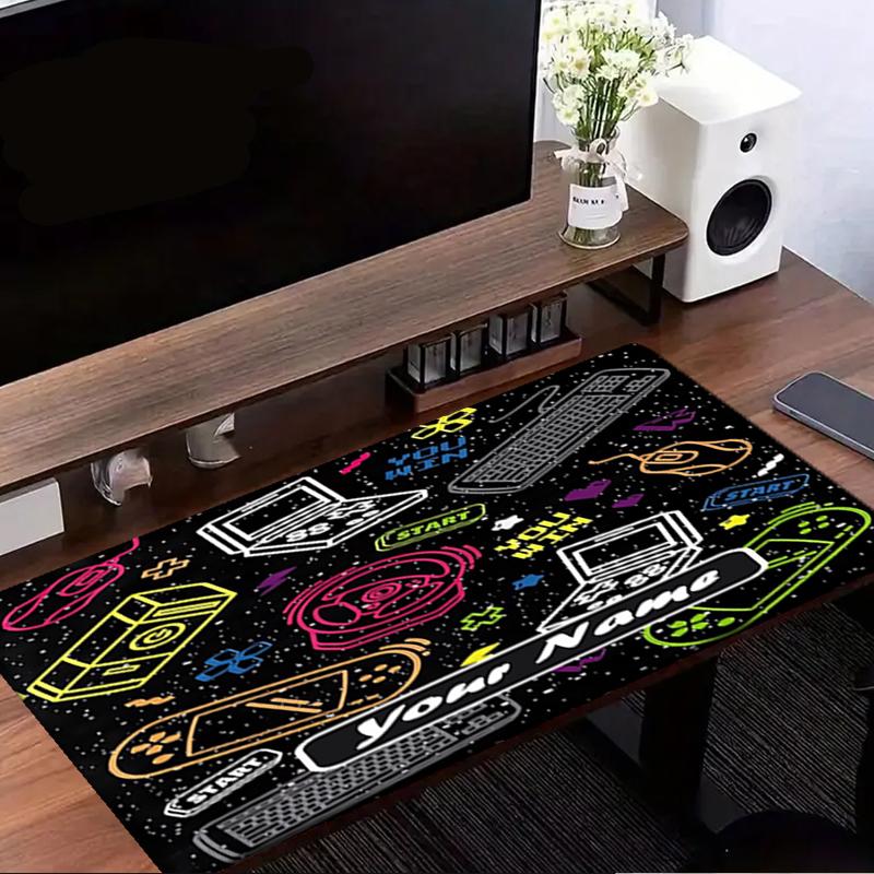 1PC Custom Name Video Game Adventure Mouse pad, keyboard and mouse desk pad, for computer notebook Birthday Gift For Any Room Or Office