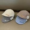 Toddler Boy Striped Beret Cap Adjustable Sun Visor Hat Stylish Casual Newsboy Cap For Spring Autumn Kids Wear