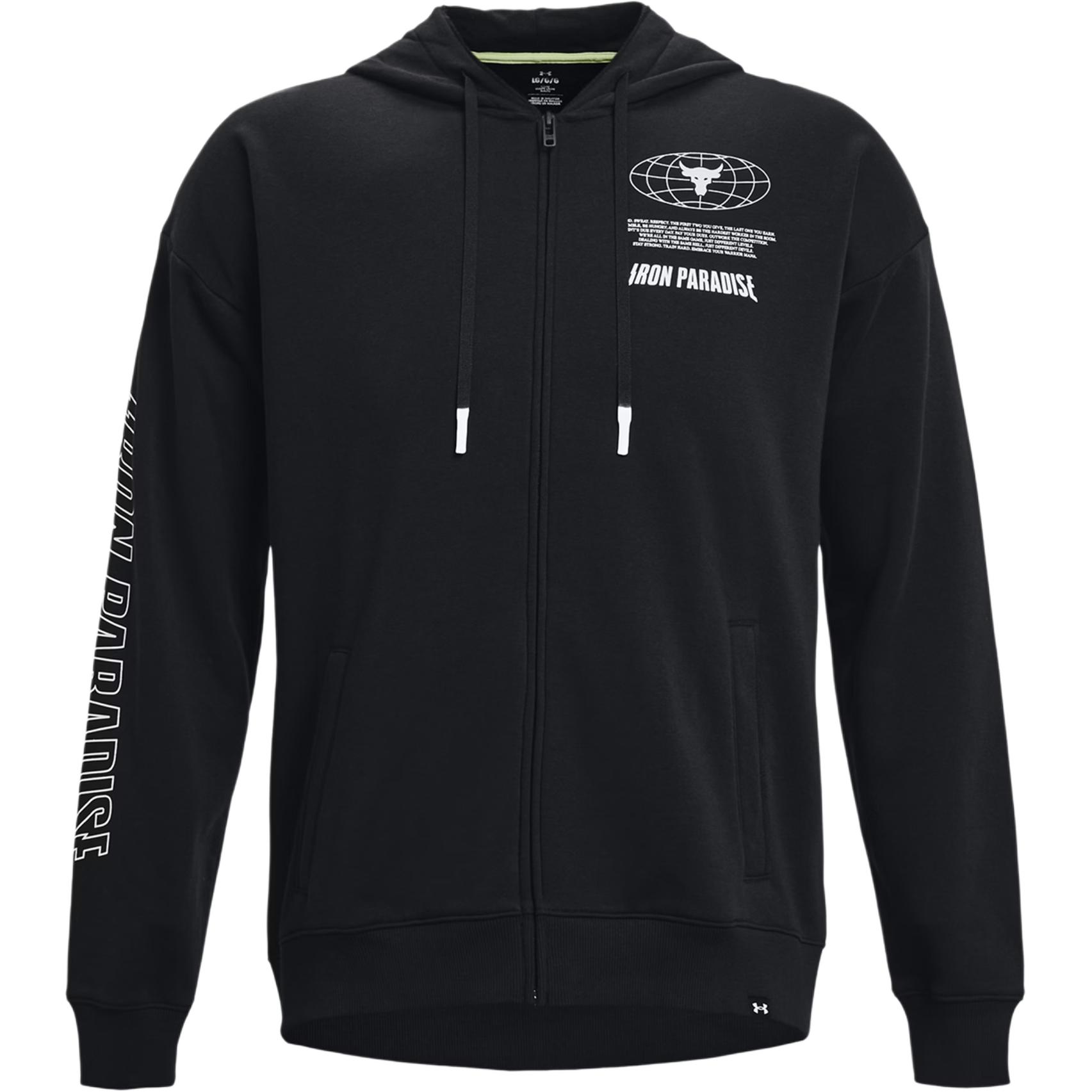 Under Armour Lettered Zip-Up Hoodie Men Black 1373565-001 XL