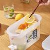Water Drink Bucket Beverage Dispenser with Lid Faucet Refrigerator Party 3.5L