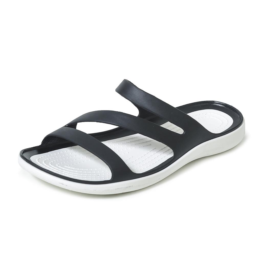 2025 Summer New Sandals Women's Flat Heel Soft Sole Jelly Shoes Comfortable and Fashionable Wear Cool and Light