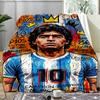 Diego Maradona Print Flannel Blanket, Soft Warm Lightweight Throw Blanket for living Room,Sofa Bed Camping office