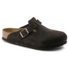 Birkenstock Boston Soft Footbed Suede Mocha Unisex Sandals Brown 0660463