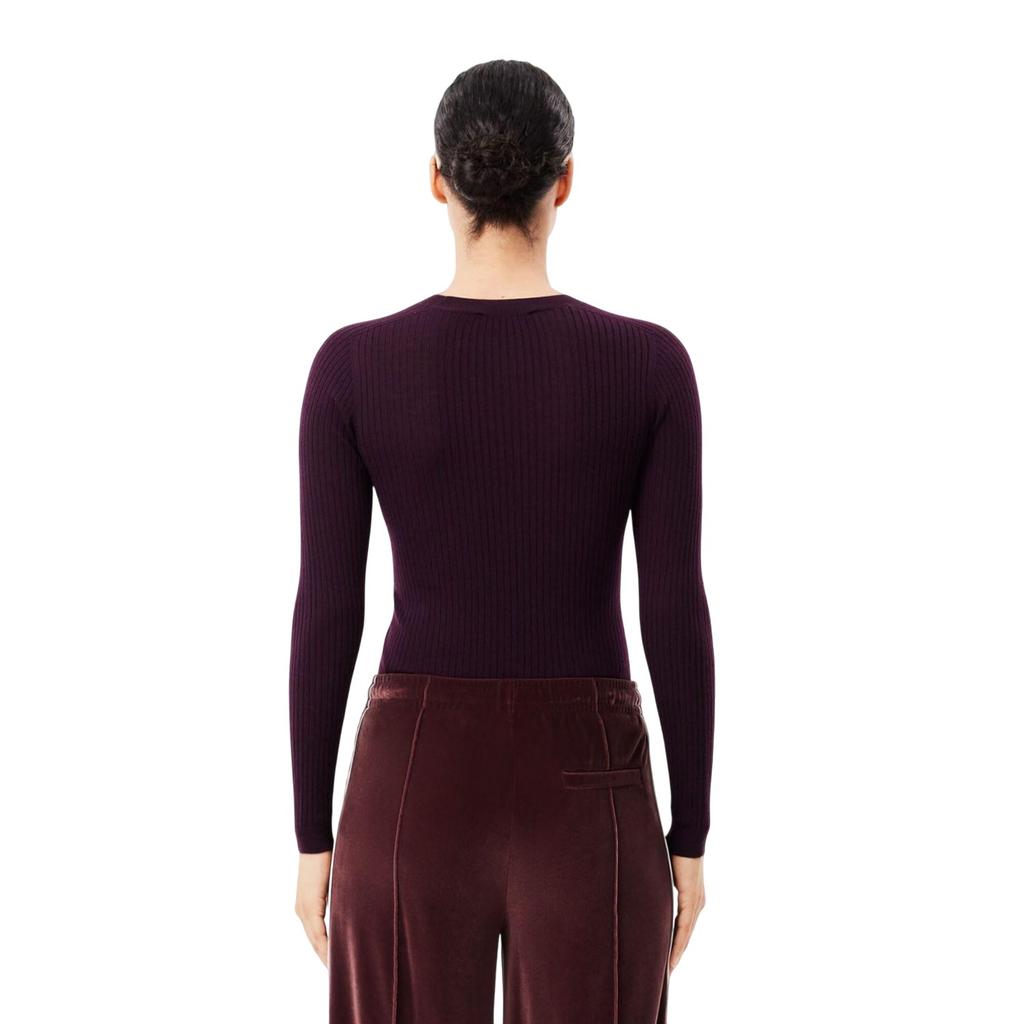 Lacoste Womens/Ladies 3D Merino Wool Ribbed Sweater Top