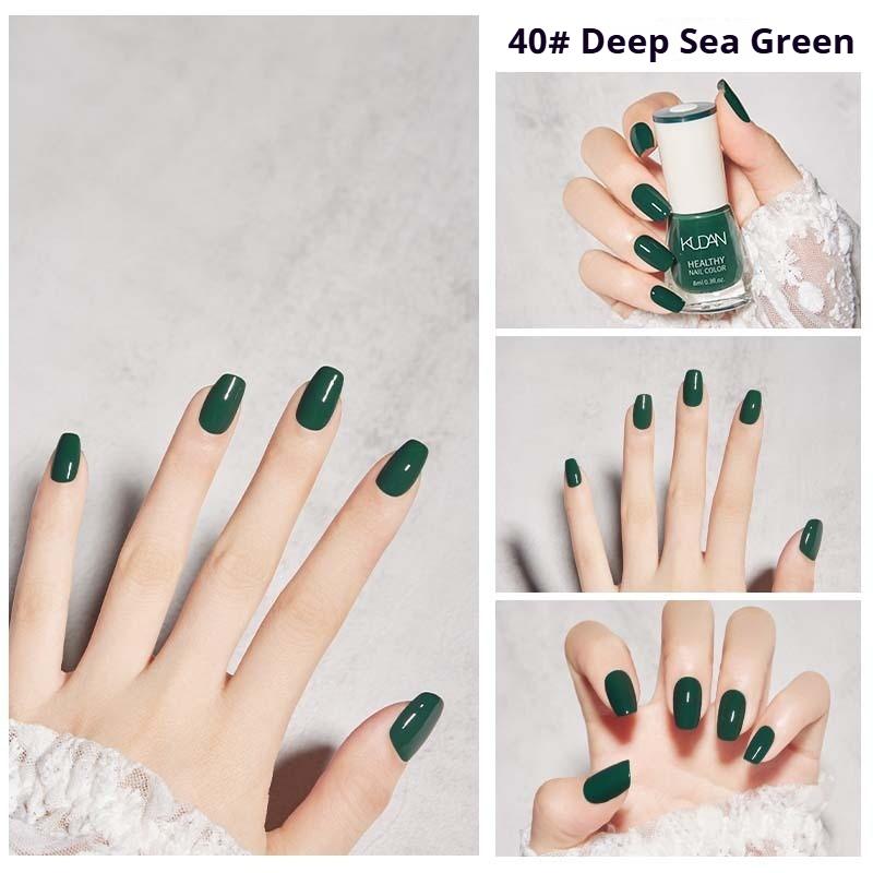

Oil-based, Non-peelable, Non-curing, Long-lasting Nail Polish with Added Calcium for Enhanced Shine and Whitening. 40# Deep Sea Green