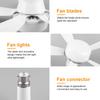 Socket Fan Light with Remote Ceiling Fan with Light Adjustable Wind Speed Timing Wireless Fan Dimmable for Living Room Bedroom