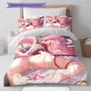 Anime Pattern Bedding Quilt Set Quilt Cover Pillowcase Home Decoration Birthday Gift (1 * Duvet Cover + 2 * Pillowcase, Without Core)