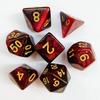 Mixed Color Glitter Dnd Dice Polyhedron Dice Set 7-Piece D4 D6 D8 D10 D10% D12 D20 For Rpg Role Playing Game Math Teaching
