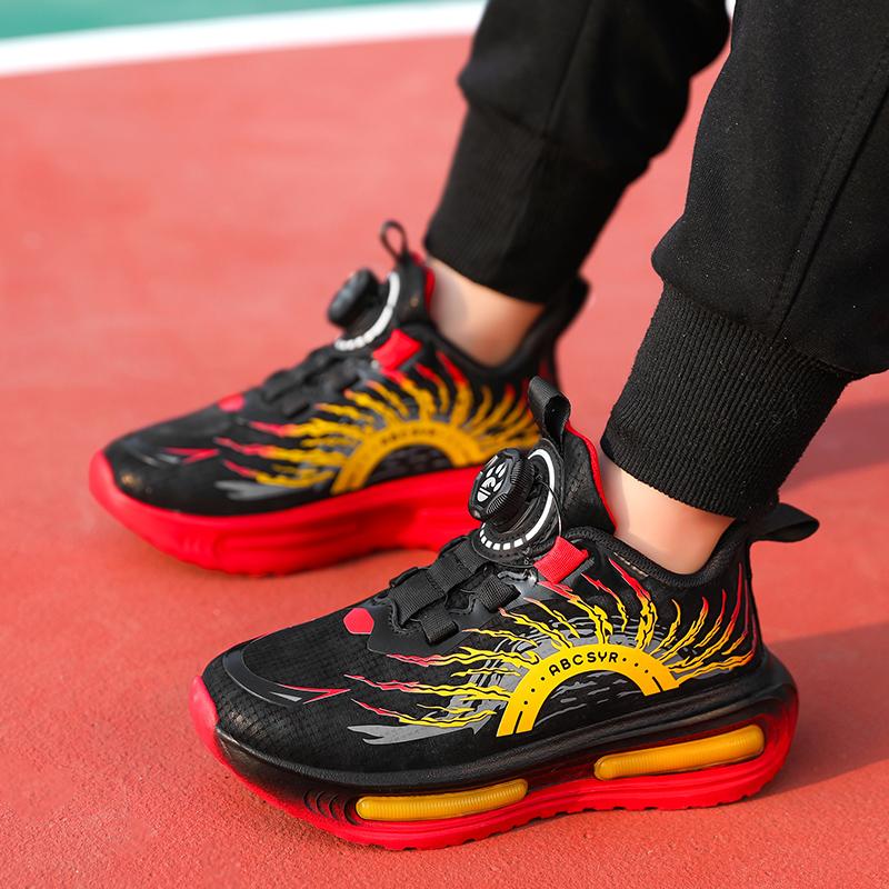 New Design Children Sneakers Boys Sport Shoes Luxury Thick Sole School Kids Cushion Running Athletic Footwear Boys Sneaker