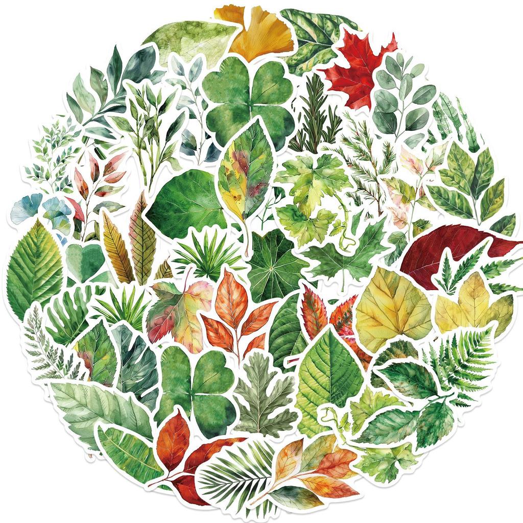 50 Cartoons, One Tree, One Leaf, Graffiti Stickers, Decorative Guitar Notebook Suitcase DIY Waterproof Stickers