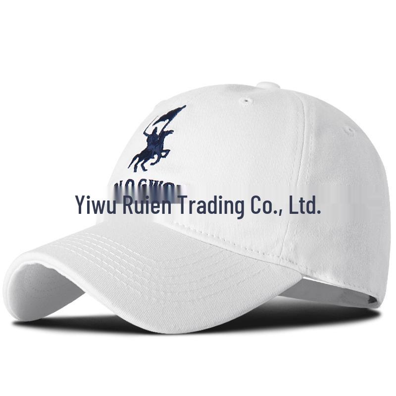 Korean Style Embroidered Soft Top Pure Cotton POLO Baseball Cap