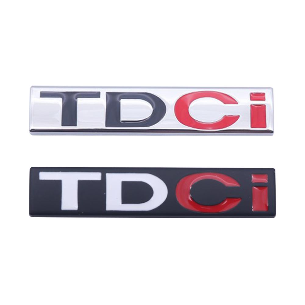 JJEM1 3D Metal Chrome Black Logo TDCI Emblem Car Fender Trunk Badge For Ford Fiesta Kuga Mondeo MK3 Focus MK2 TDCI Sticker Accessories