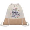 Tote Bag - PLANETEE - Virginie She's Awesome! - Jute - Printed In France - Large Capacity
