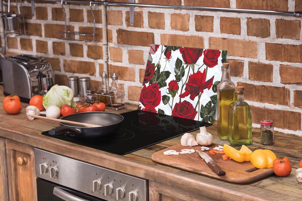 TABLA DE CORTAR DE CRISTAL 40x30 ROSAS