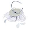 Tea Party Fascinator Hat for Party Wedding Women Feather Organza Fascinator Hair Pin Hat Big Flower Church Cap Headdress