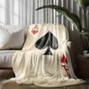 Playing Card Spades Hearts Flannel Blanket, Soft Comfortable for Travel Camping Living Room Office Chair Bed, All-Season Gift