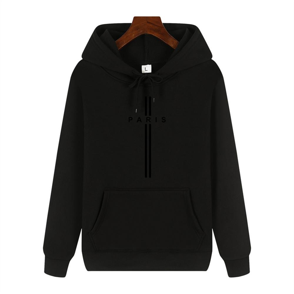 Simple Personality Printed Autumn and Winter Comfort Plus Cashmere Men's High Quality Casual Fashion Warm Street Hoodie